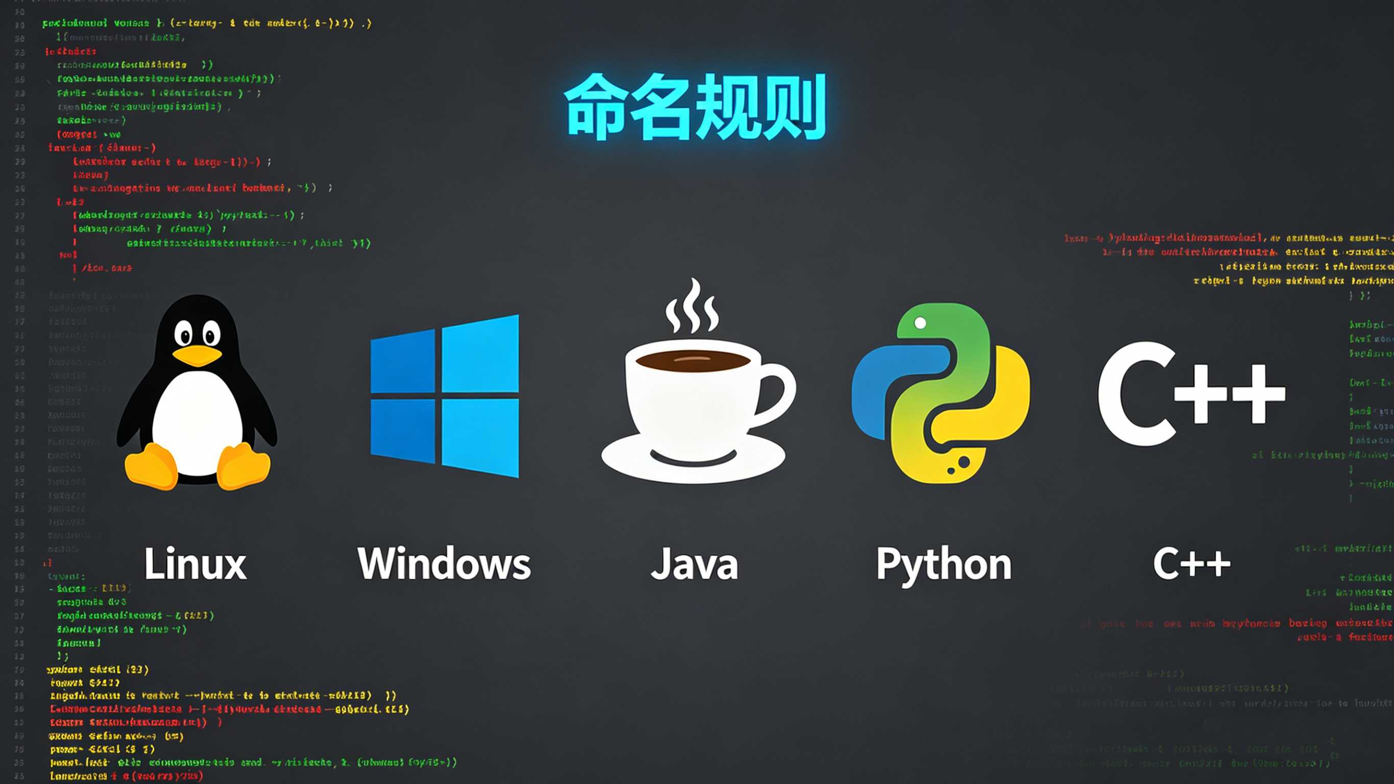主流系统平台 / 开发语言命名规则对比表